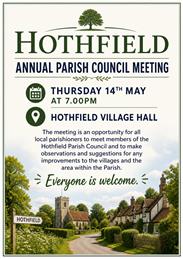 Hothfield Annual Parish Meeting Thursday 14th May 2026
