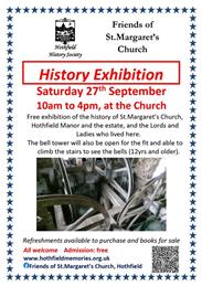 History Exhibition  Saturday September 27th